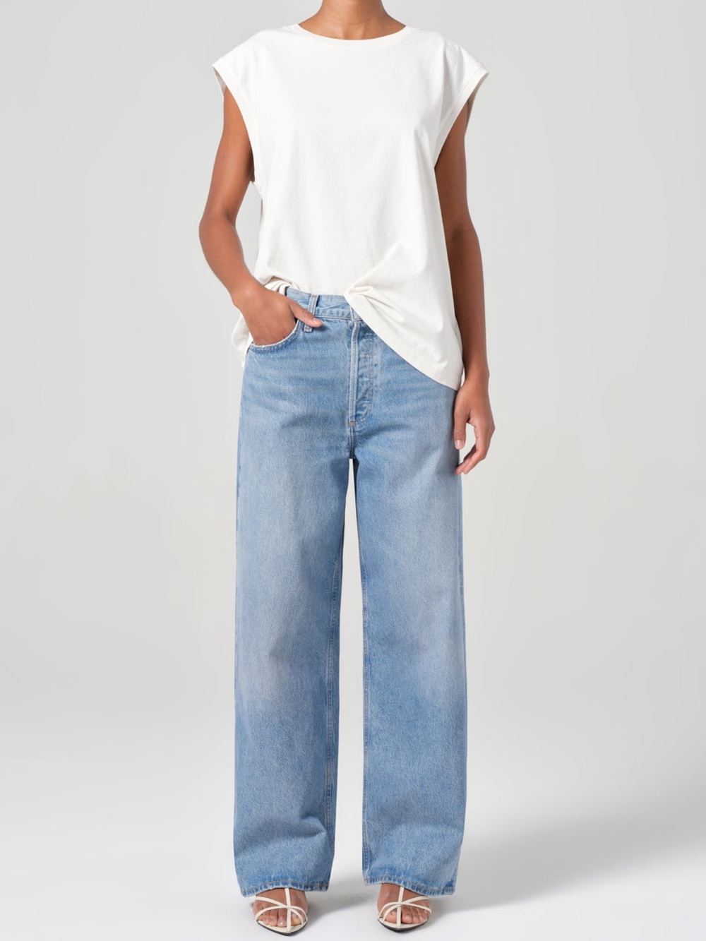 Agolde Low Slung Baggy Jeans 26 libertine wide leg button fly slouchy 90s loose